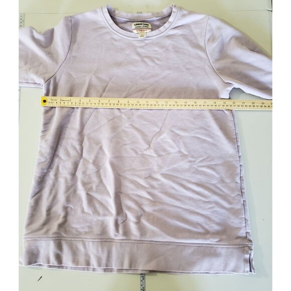 Lands End Womens Lavender Crewneck Sweatshirt Size M Vintage 90s Athleisure - Picture 3 of 6